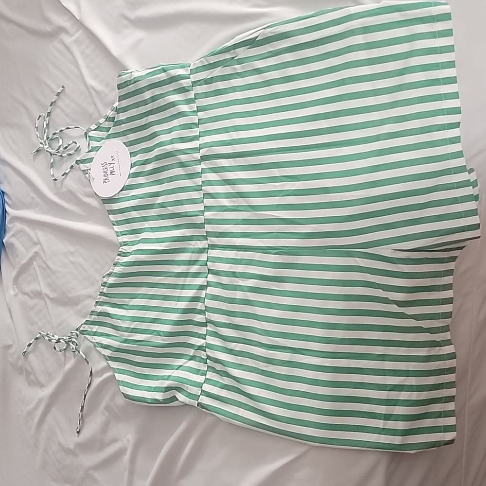 White and Green Romper